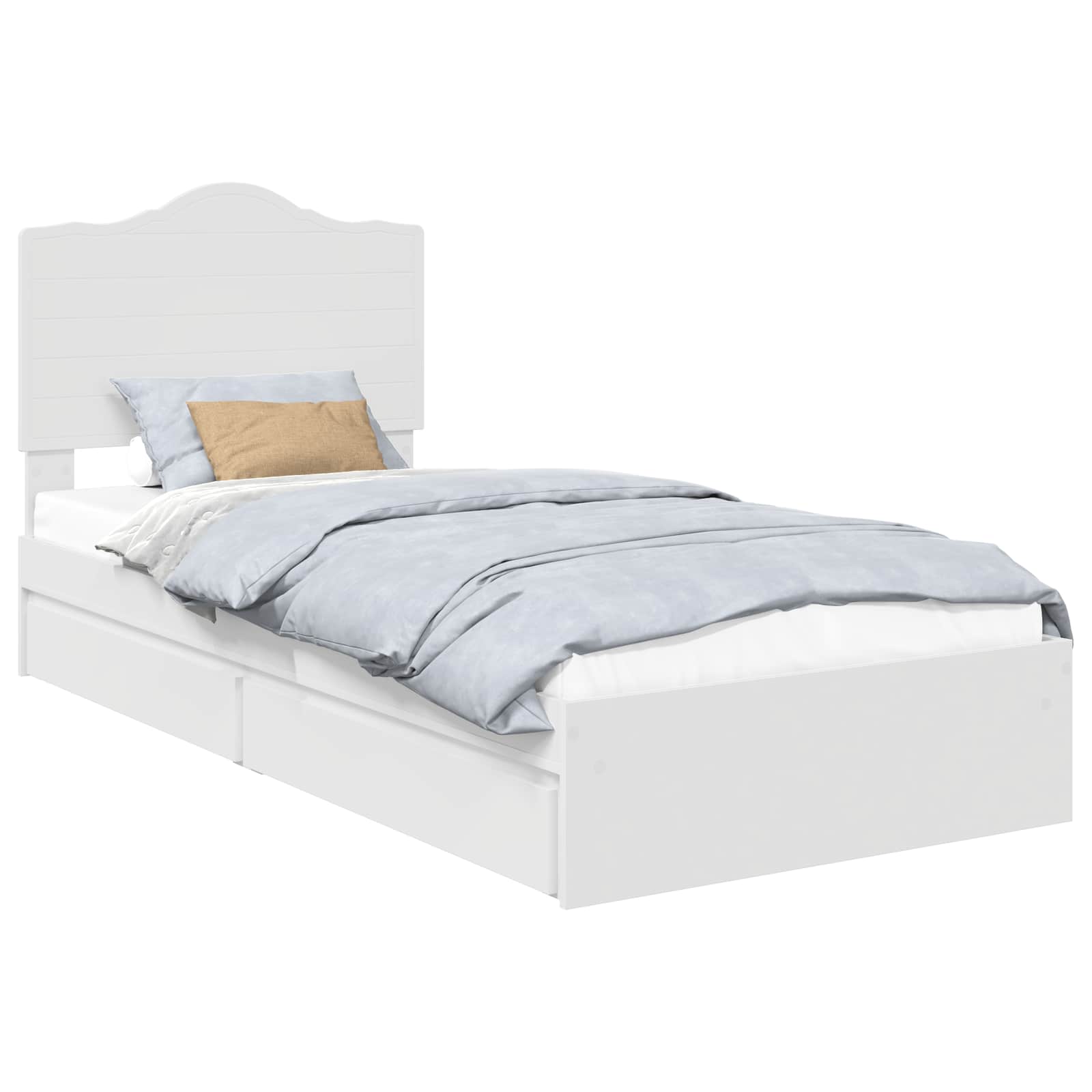 Letto con Contenitore Bianco 70 x 190 cm Legno multistrato | homemem39
