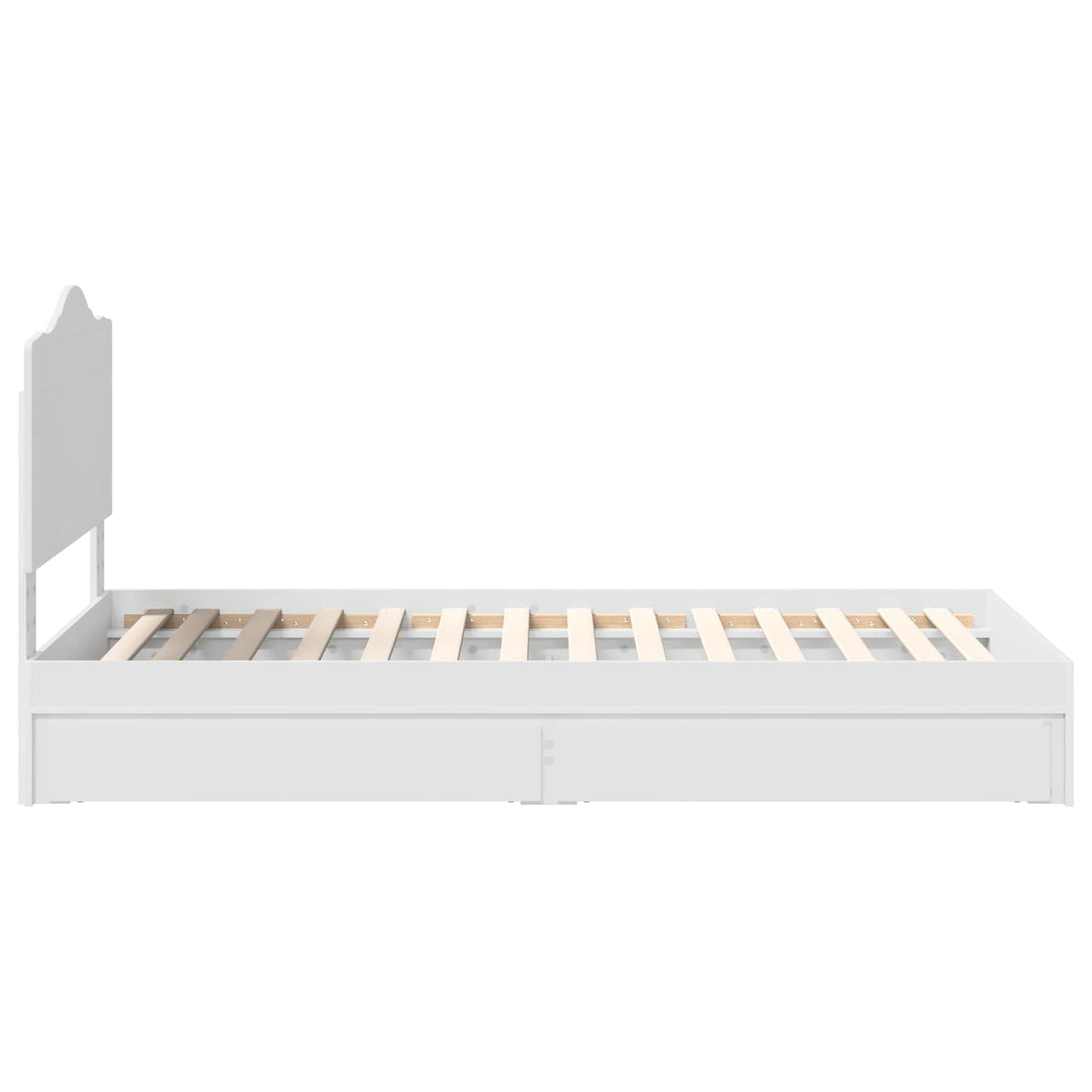 Letto con Contenitore Bianco 70 x 190 cm Legno multistrato | homemem39