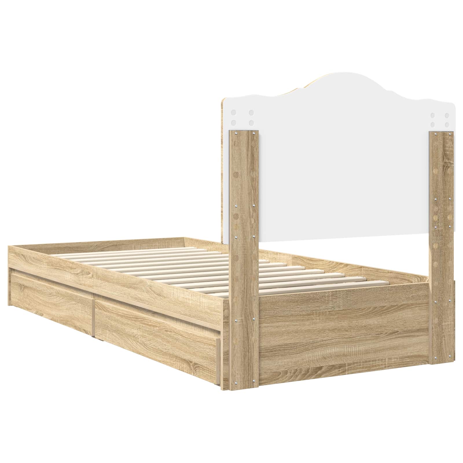 Letto con Contenitore con cassetto Rovere Sonoma 70 x 190 cm | homemem39