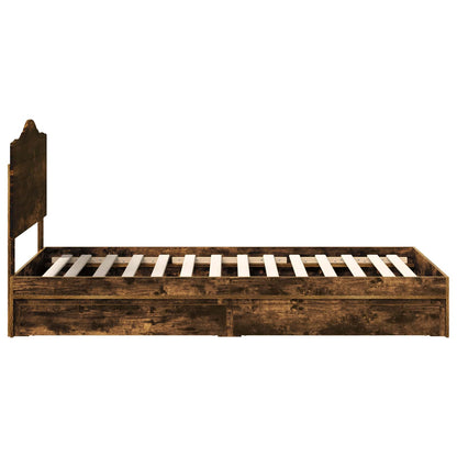 Letto con Contenitore Rovere fumé 70 x 190 cm Legno multistrato | homemem39