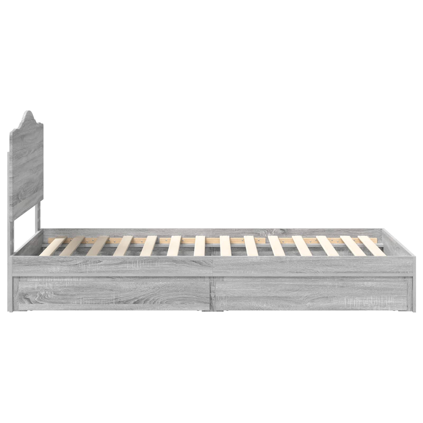Letto con Contenitore con cassetto Grigio Sonoma 70 x 190 cm | homemem39