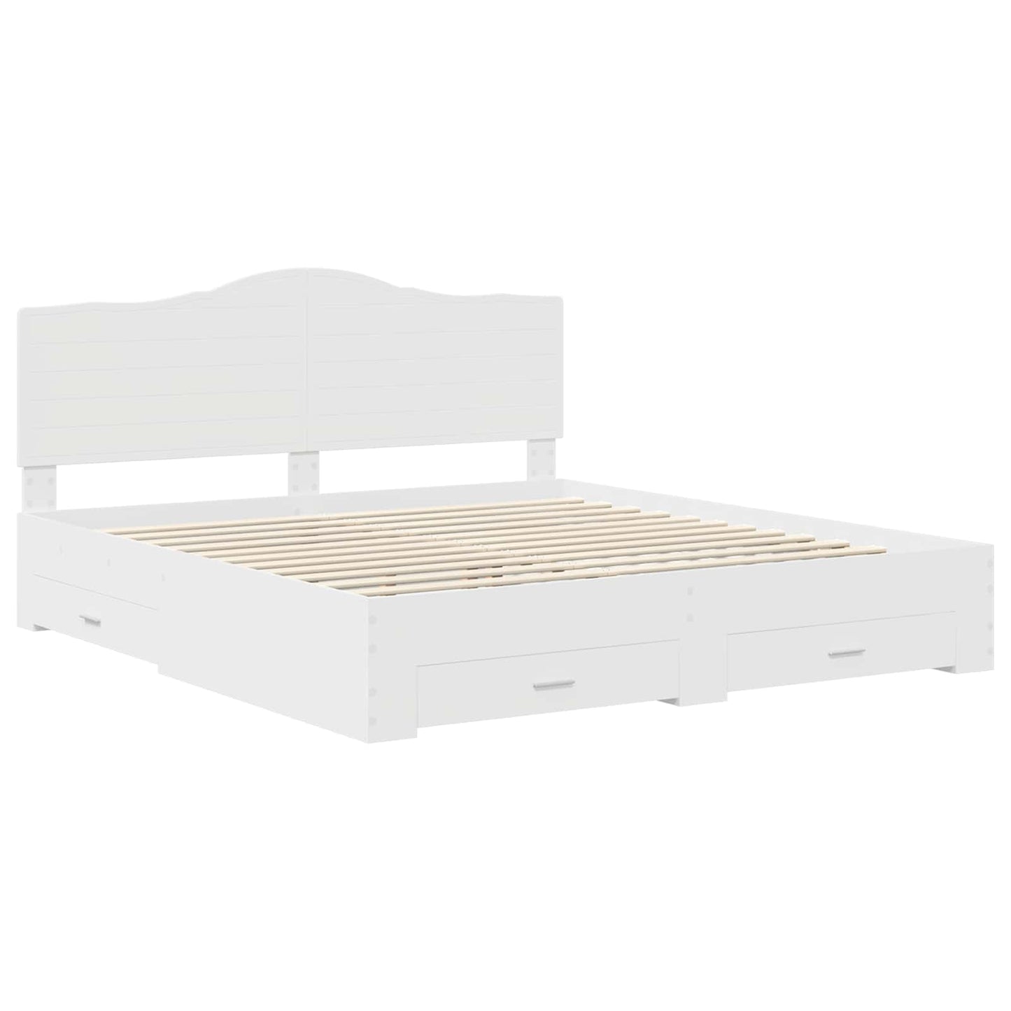 Struttura del letto Bianco 180 x 200 cm Legno multistrato | homemem39