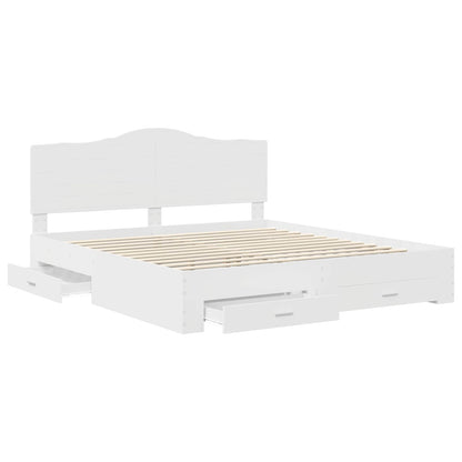 Struttura del letto Bianco 180 x 200 cm Legno multistrato | homemem39
