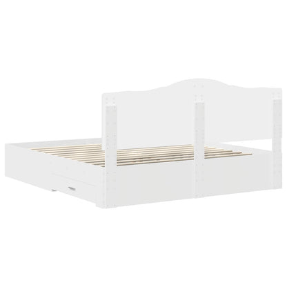 Struttura del letto Bianco 180 x 200 cm Legno multistrato | homemem39