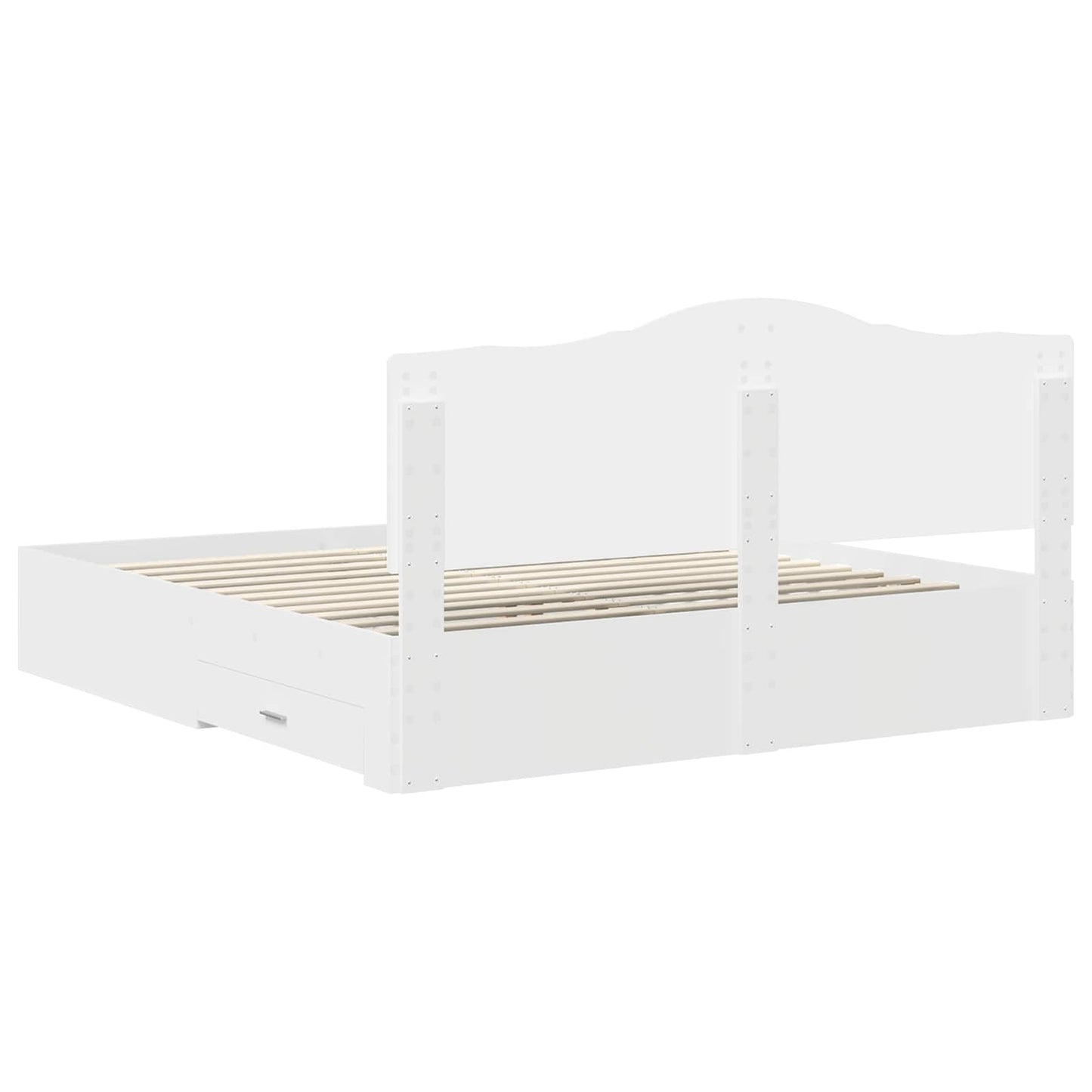 Struttura del letto Bianco 180 x 200 cm Legno multistrato | homemem39