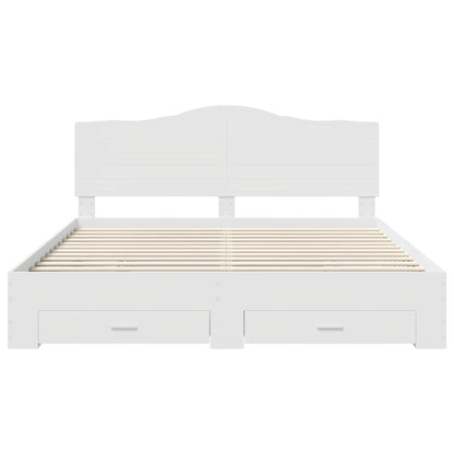 Struttura del letto Bianco 180 x 200 cm Legno multistrato | homemem39