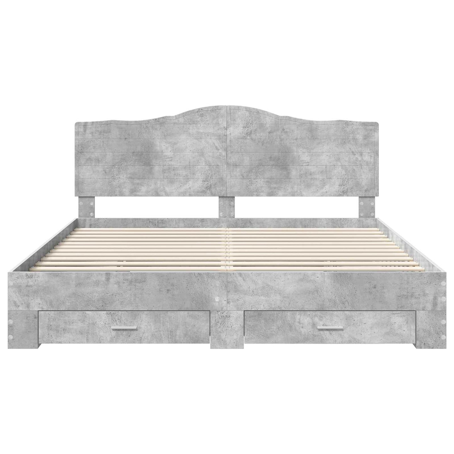 Struttura del letto con testiera Grigio cemento 180 x 200 cm | homemem39