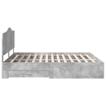 Struttura del letto con testiera Grigio cemento 180 x 200 cm | homemem39