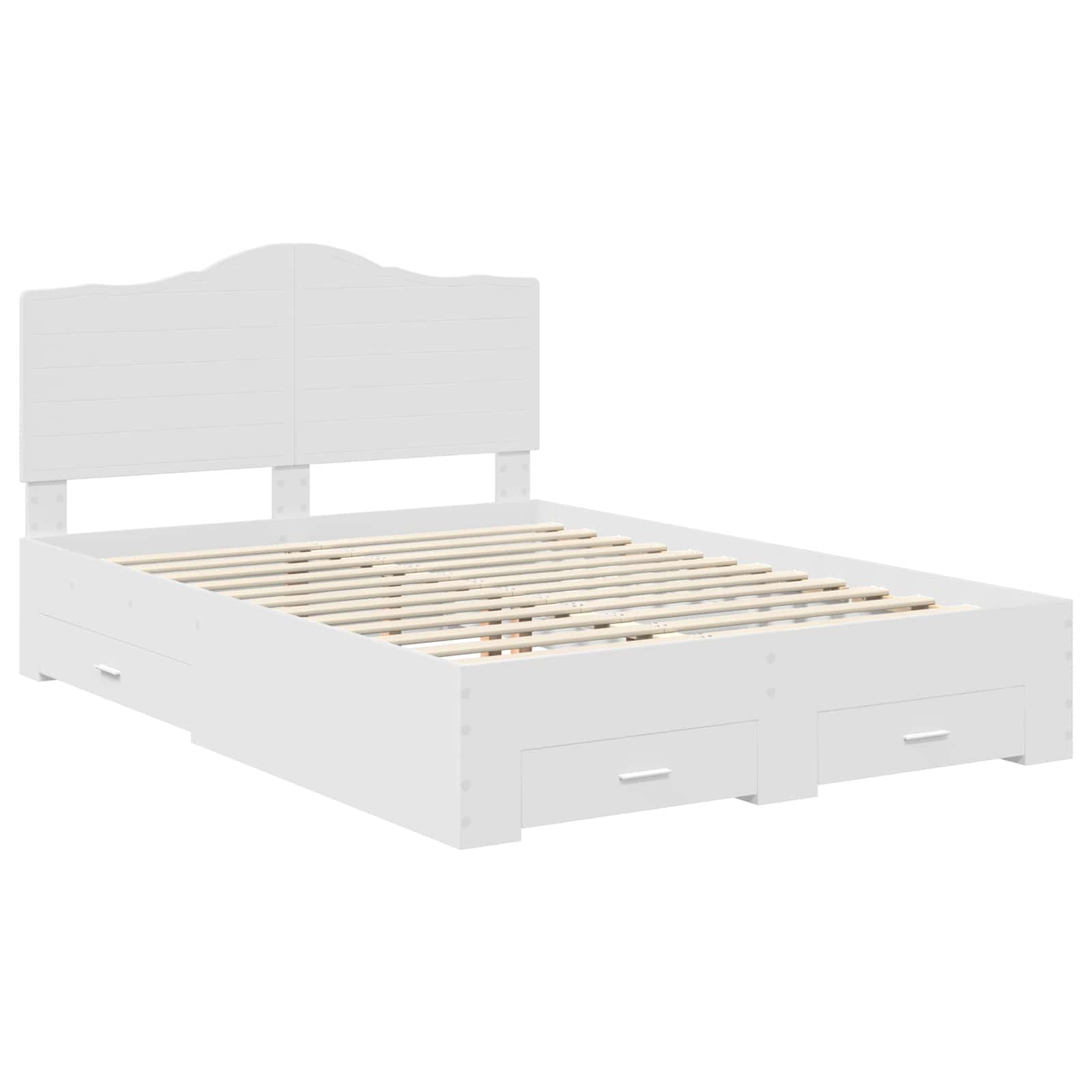 Struttura del letto Bianco 160 x 200 cm Legno multistrato | homemem39