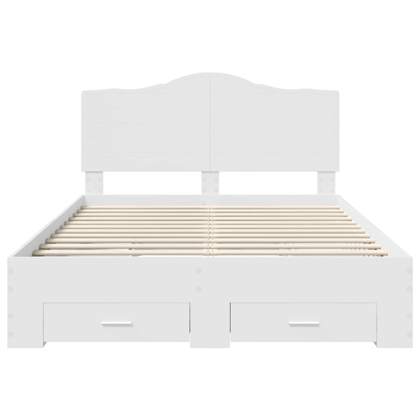 Struttura del letto Bianco 160 x 200 cm Legno multistrato | homemem39