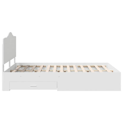 Struttura del letto Bianco 160 x 200 cm Legno multistrato | homemem39