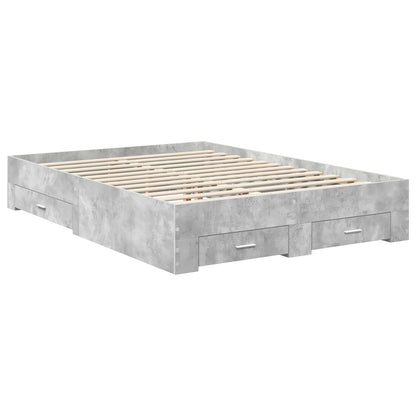 Struttura del letto con testiera Grigio cemento 160 x 200 cm | homemem39