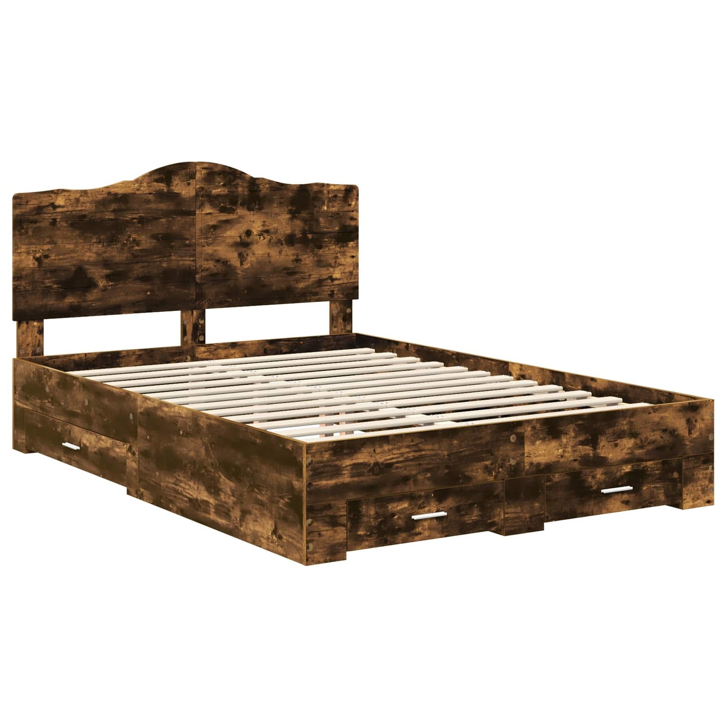 Struttura del letto Rovere fumé 150 x 200 cm Legno multistrato | homemem39