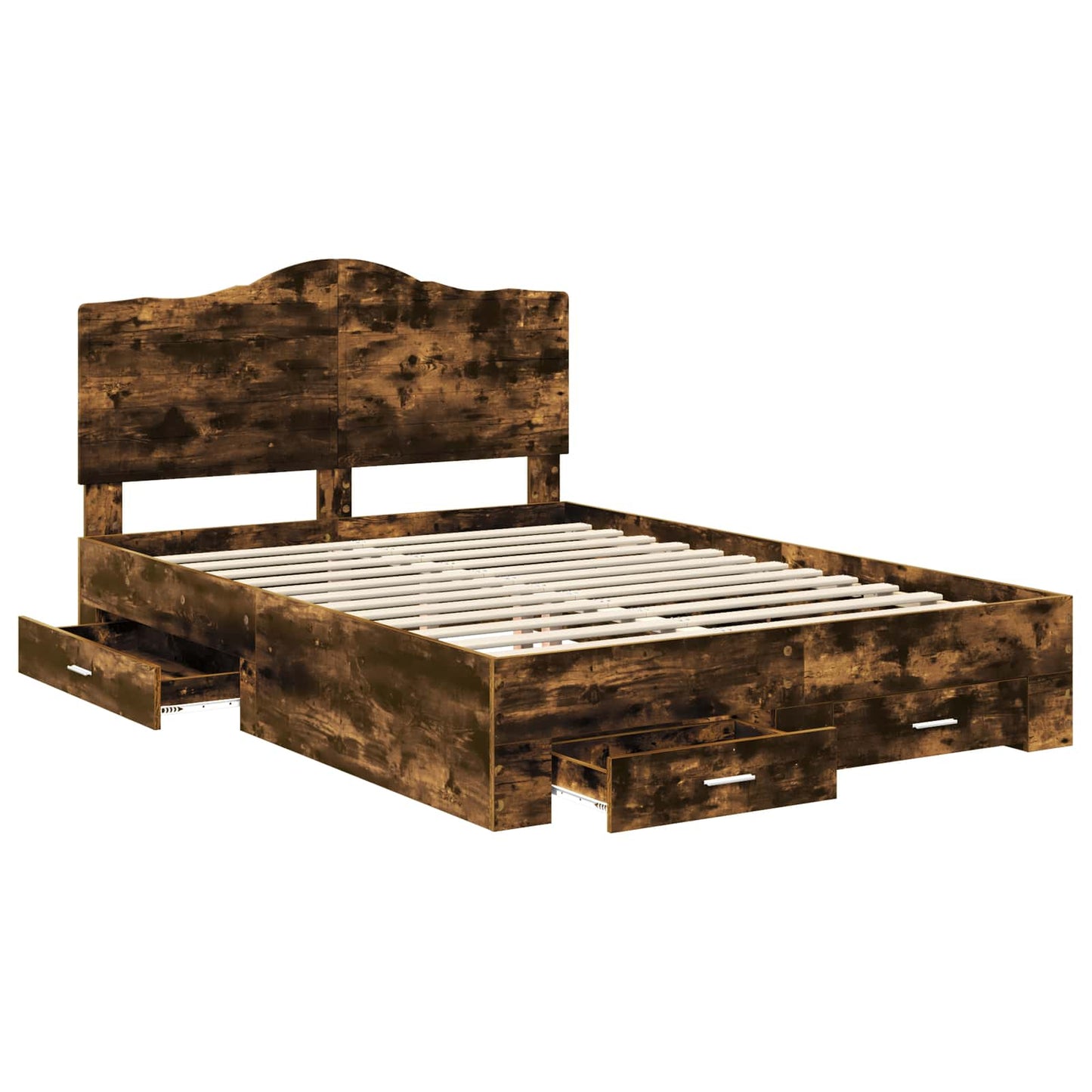 Struttura del letto Rovere fumé 150 x 200 cm Legno multistrato | homemem39