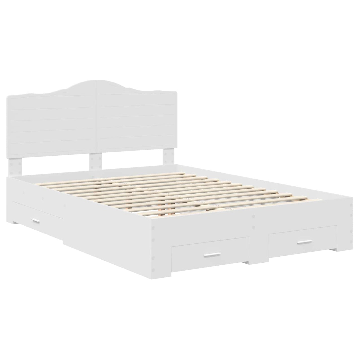 Struttura del letto Bianco 140 x 200 cm Legno multistrato | homemem39