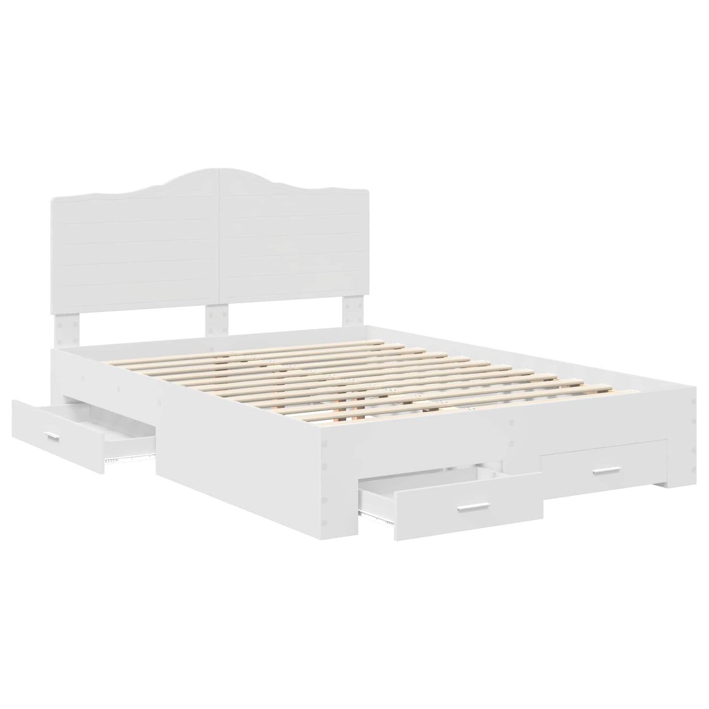 Struttura del letto Bianco 140 x 200 cm Legno multistrato | homemem39