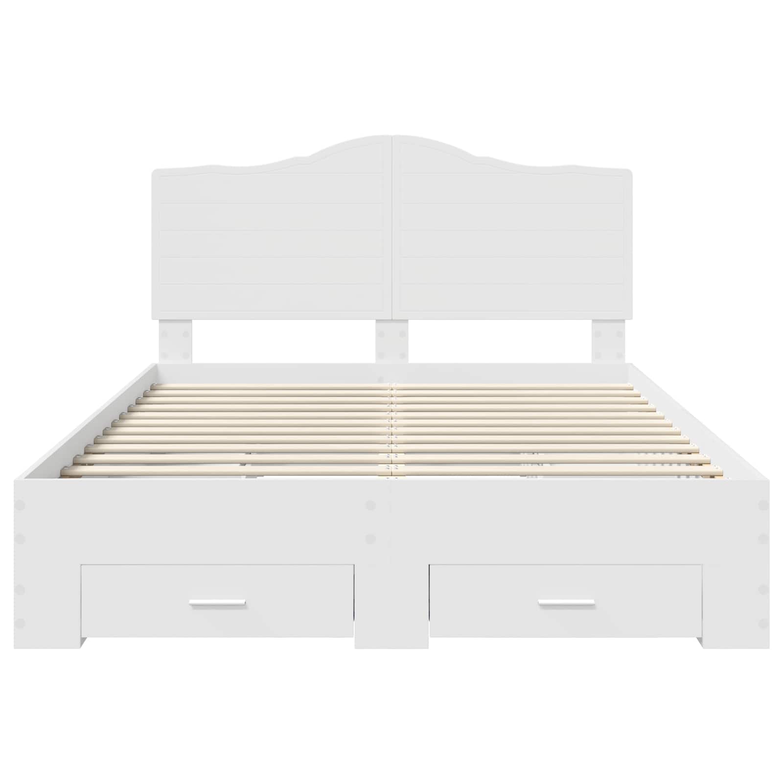 Struttura del letto Bianco 140 x 200 cm Legno multistrato | homemem39