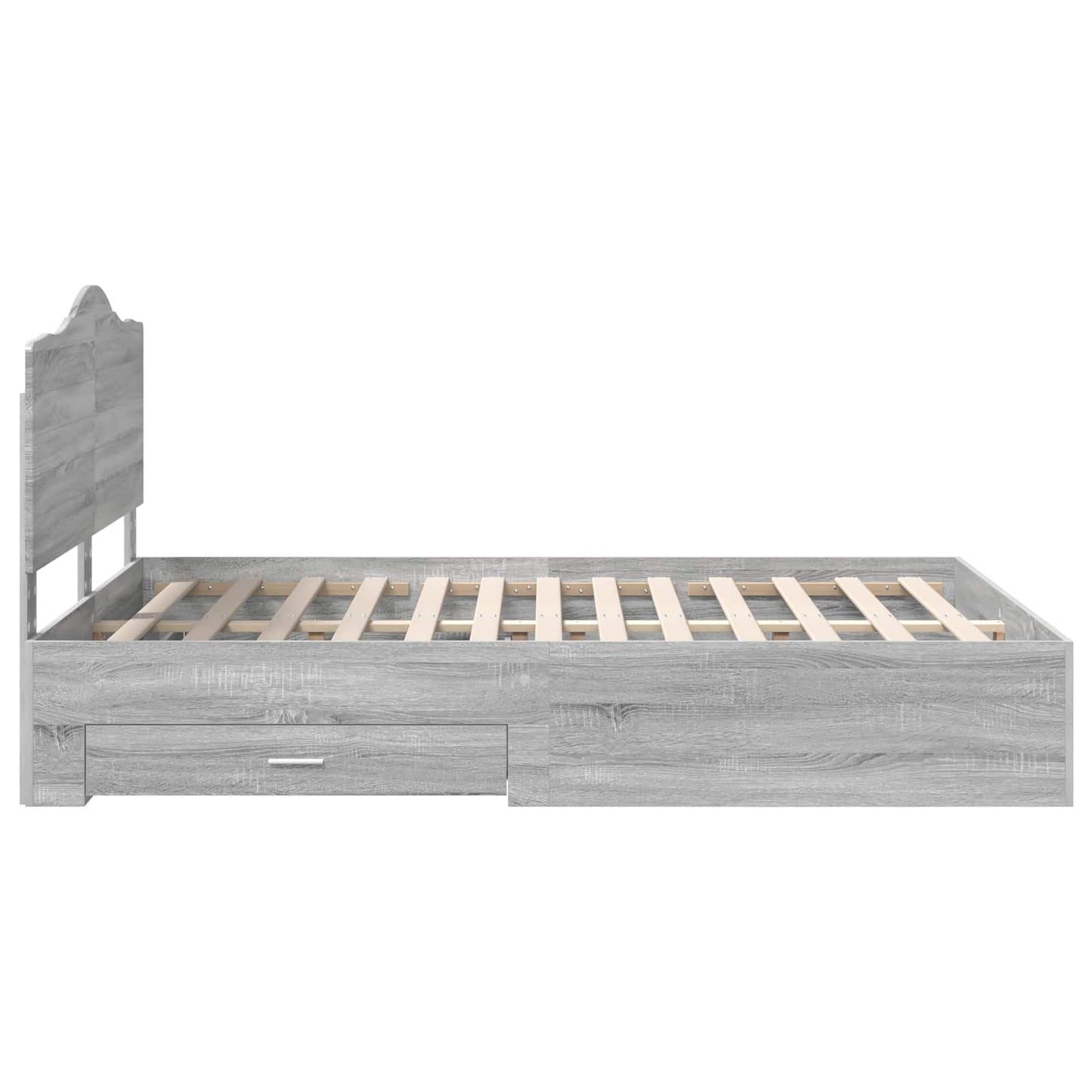 Struttura del letto con testiera Grigio Sonoma 140 x 200 cm | homemem39