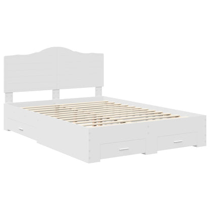 Struttura del letto Bianco 140 x 190 cm Legno multistrato | homemem39