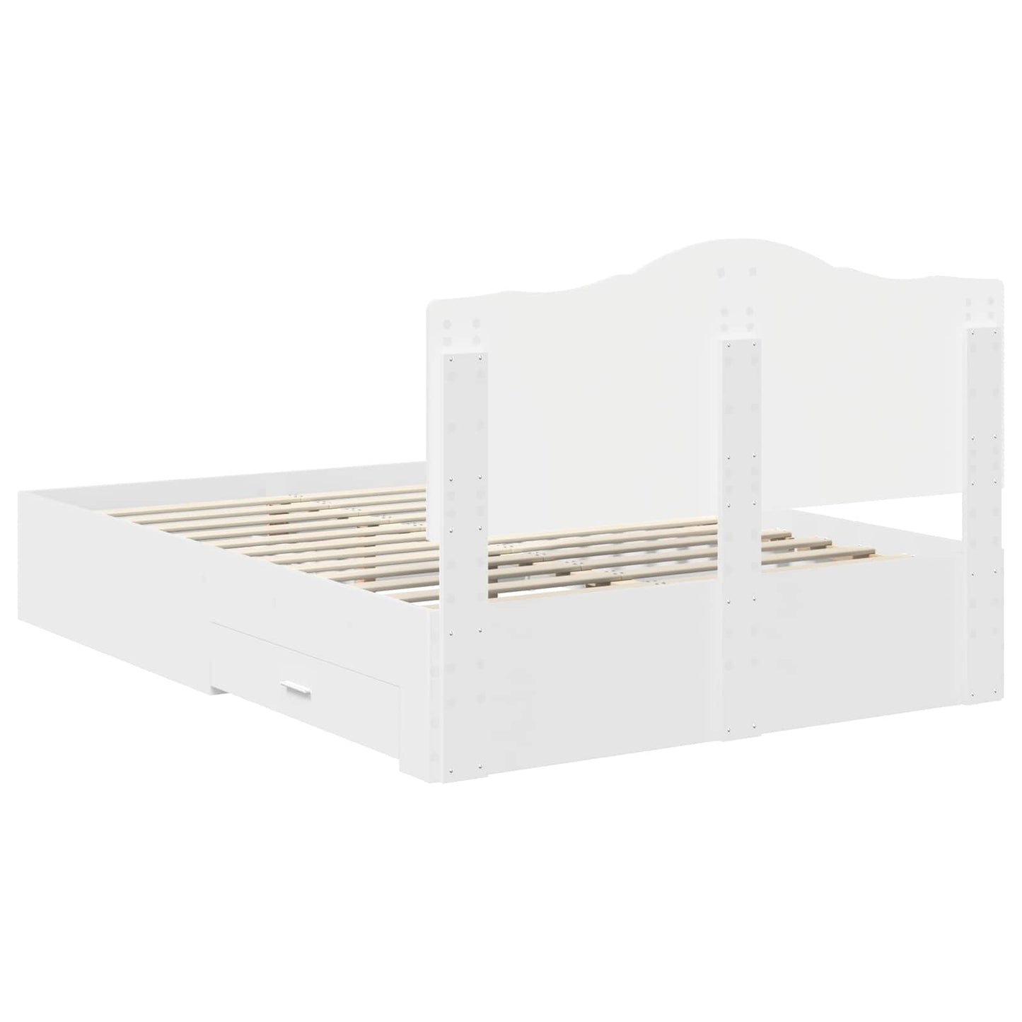 Struttura del letto Bianco 140 x 190 cm Legno multistrato | homemem39
