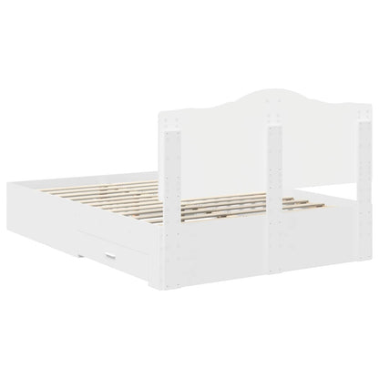 Struttura del letto Bianco 140 x 190 cm Legno multistrato | homemem39