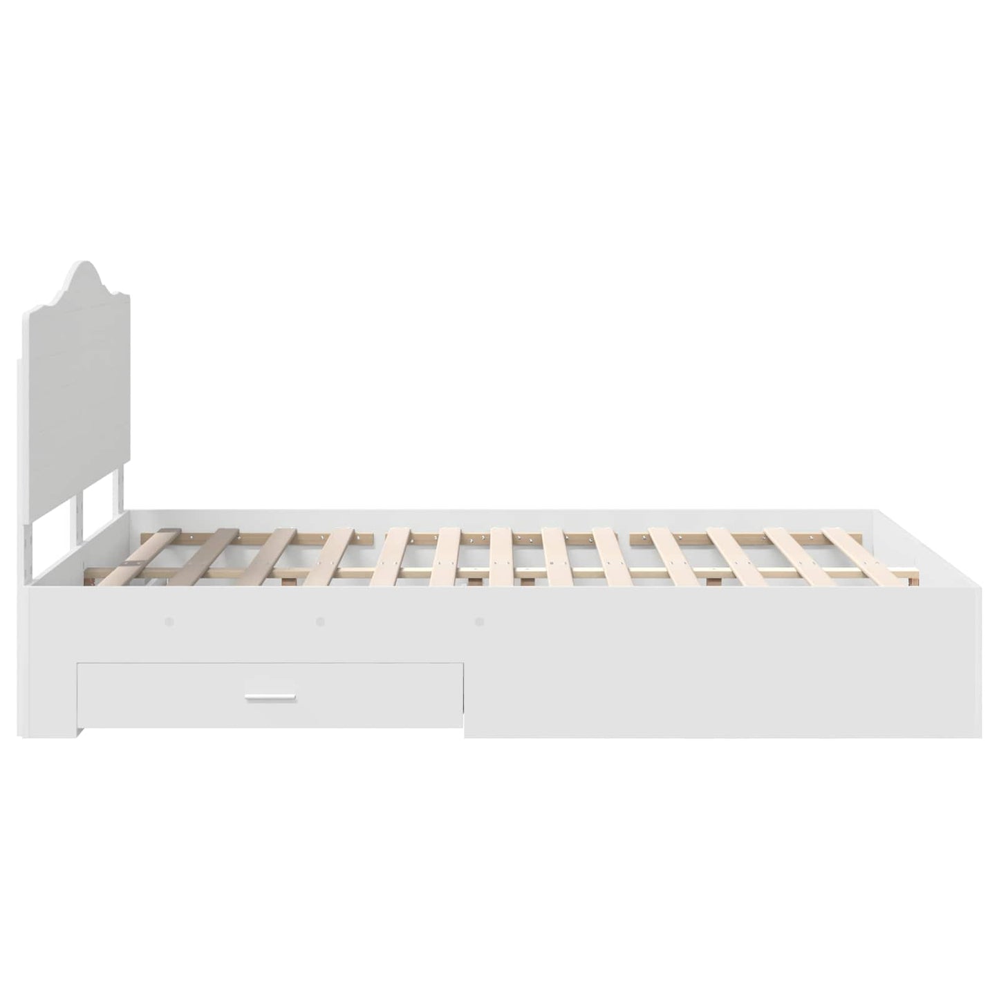 Struttura del letto Bianco 140 x 190 cm Legno multistrato | homemem39