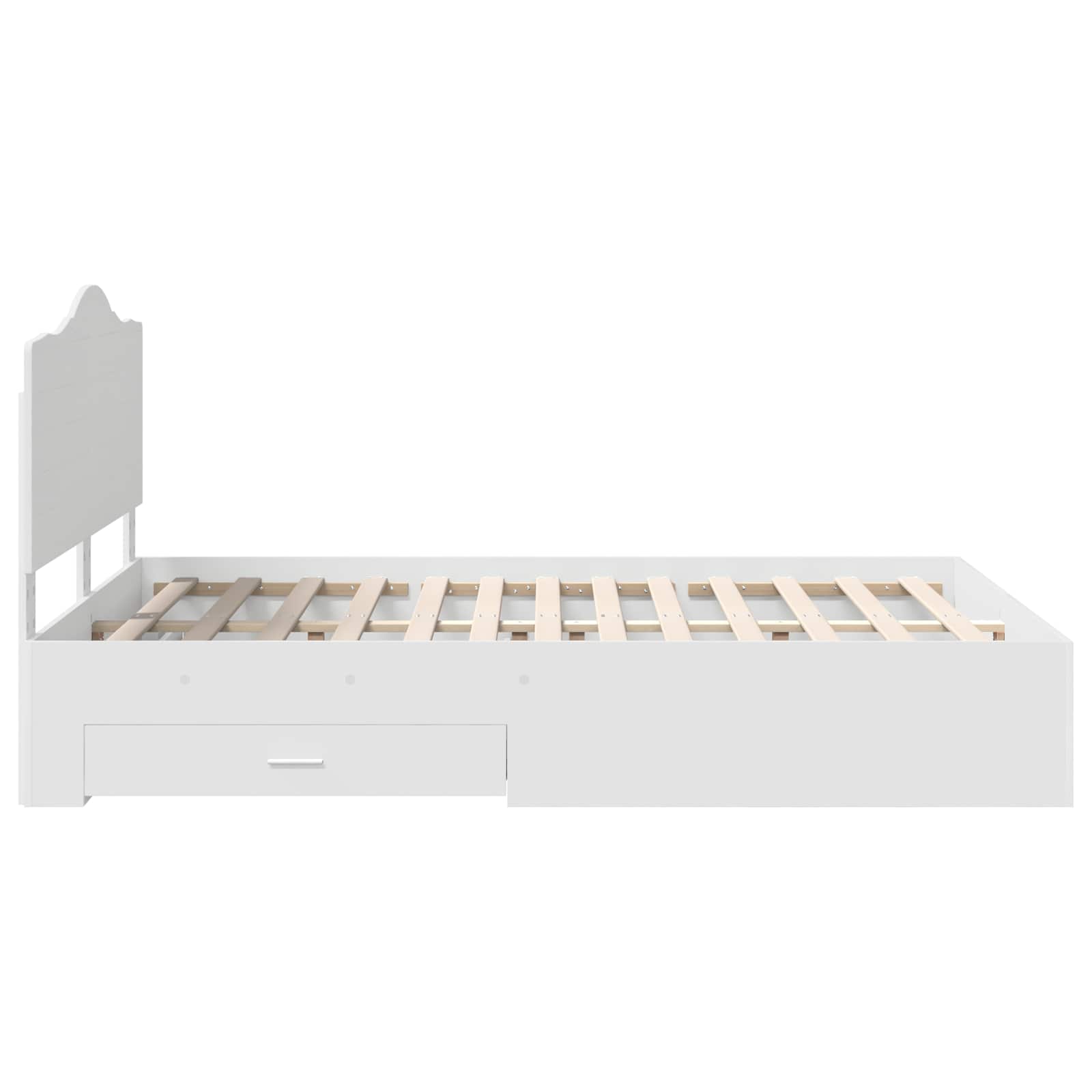 Struttura del letto Bianco 140 x 190 cm Legno multistrato | homemem39
