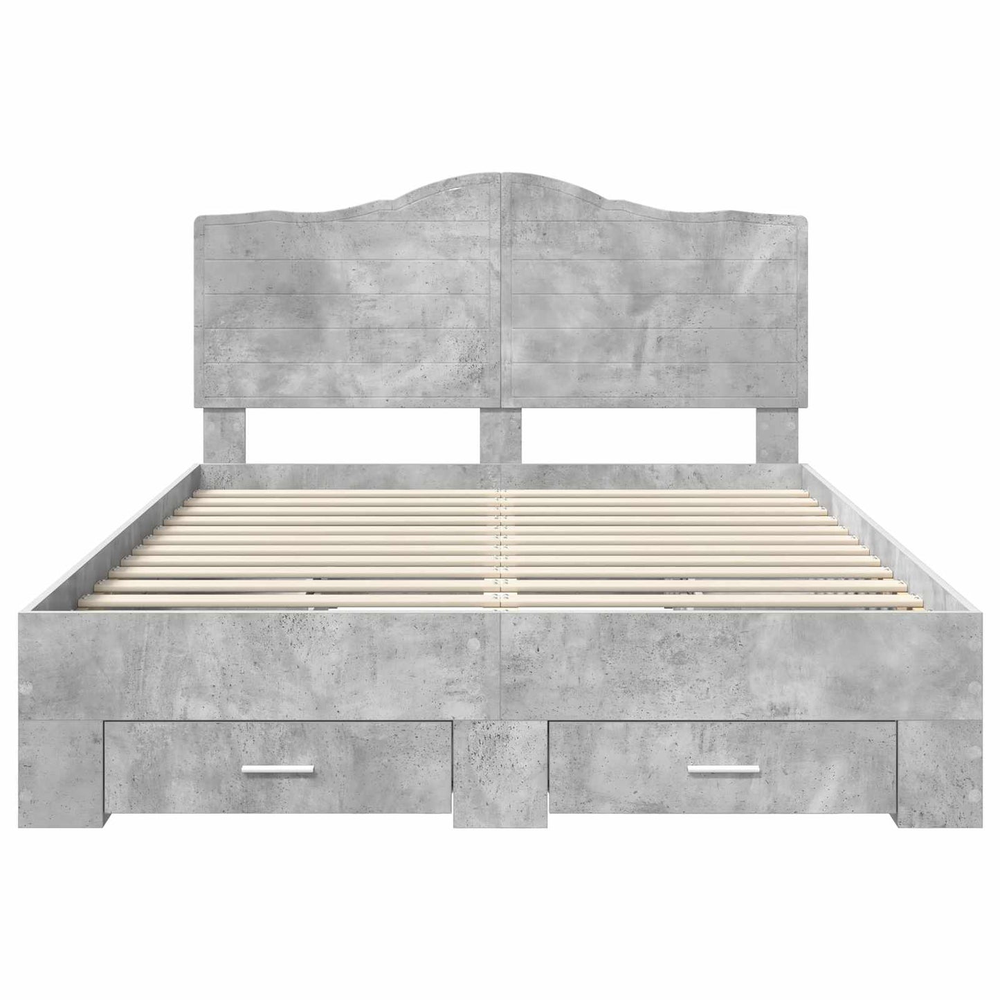 Struttura del letto con testiera Grigio cemento 140 x 190 cm | homemem39