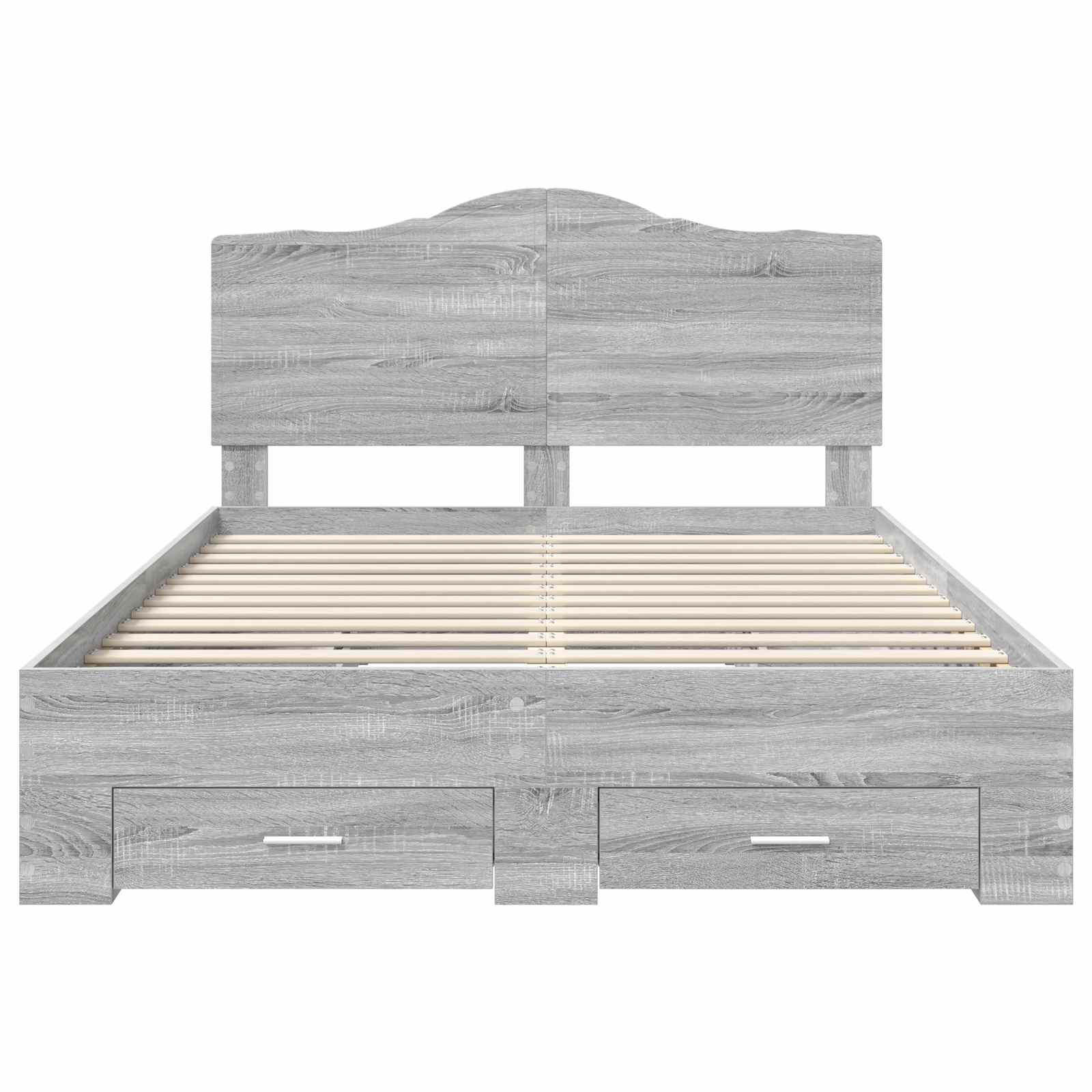 Struttura del letto con testiera Grigio Sonoma 140 x 190 cm | homemem39