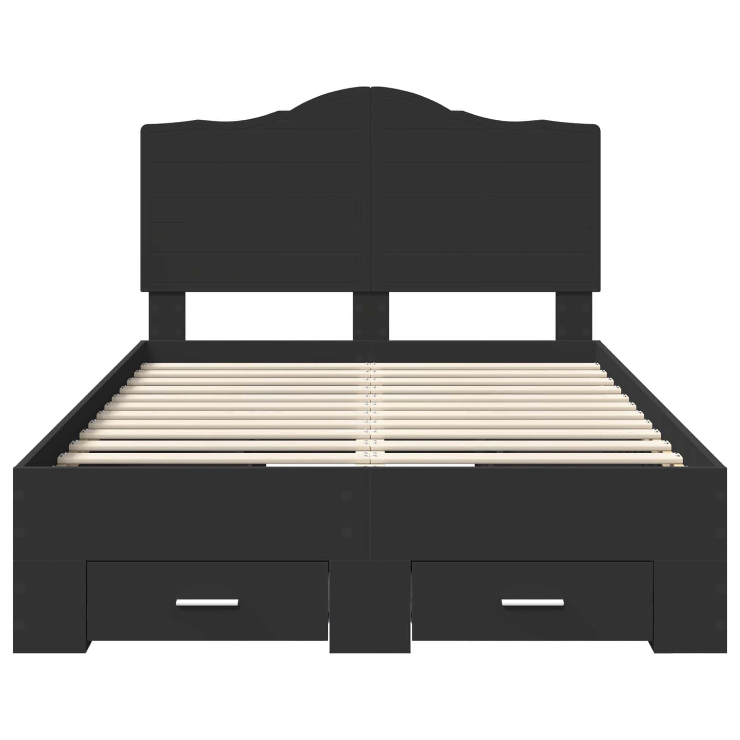 Struttura del letto Nero 135 x 190 cm Legno multistrato | homemem39