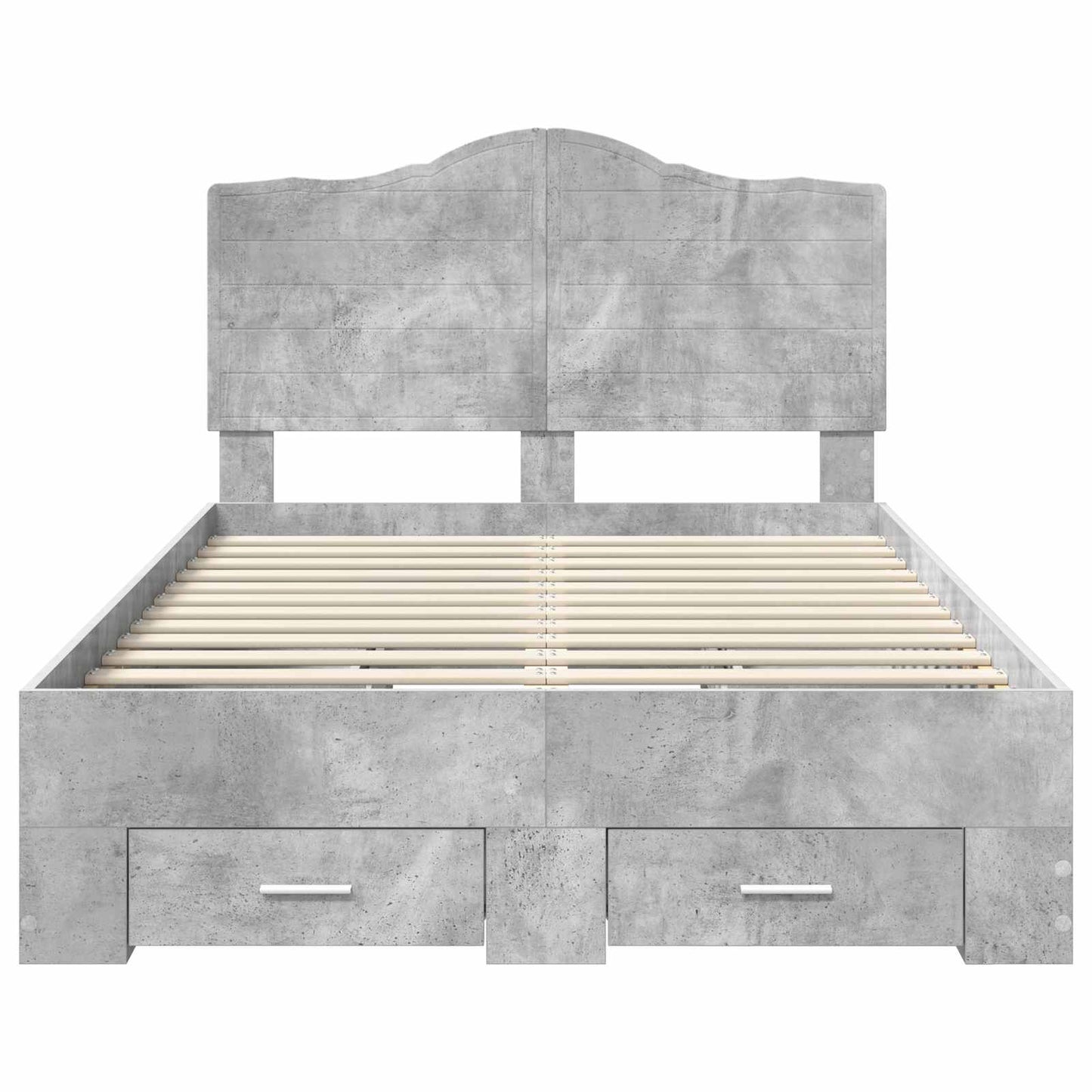 Struttura del letto con testiera Grigio cemento 135 x 190 cm | homemem39