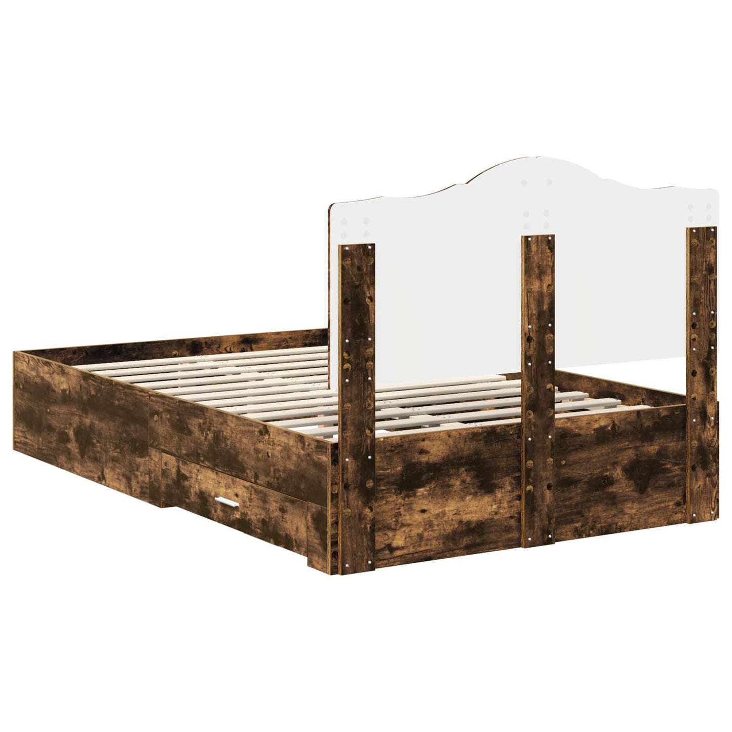 Struttura del letto Rovere fumé 135 x 190 cm Legno multistrato | homemem39