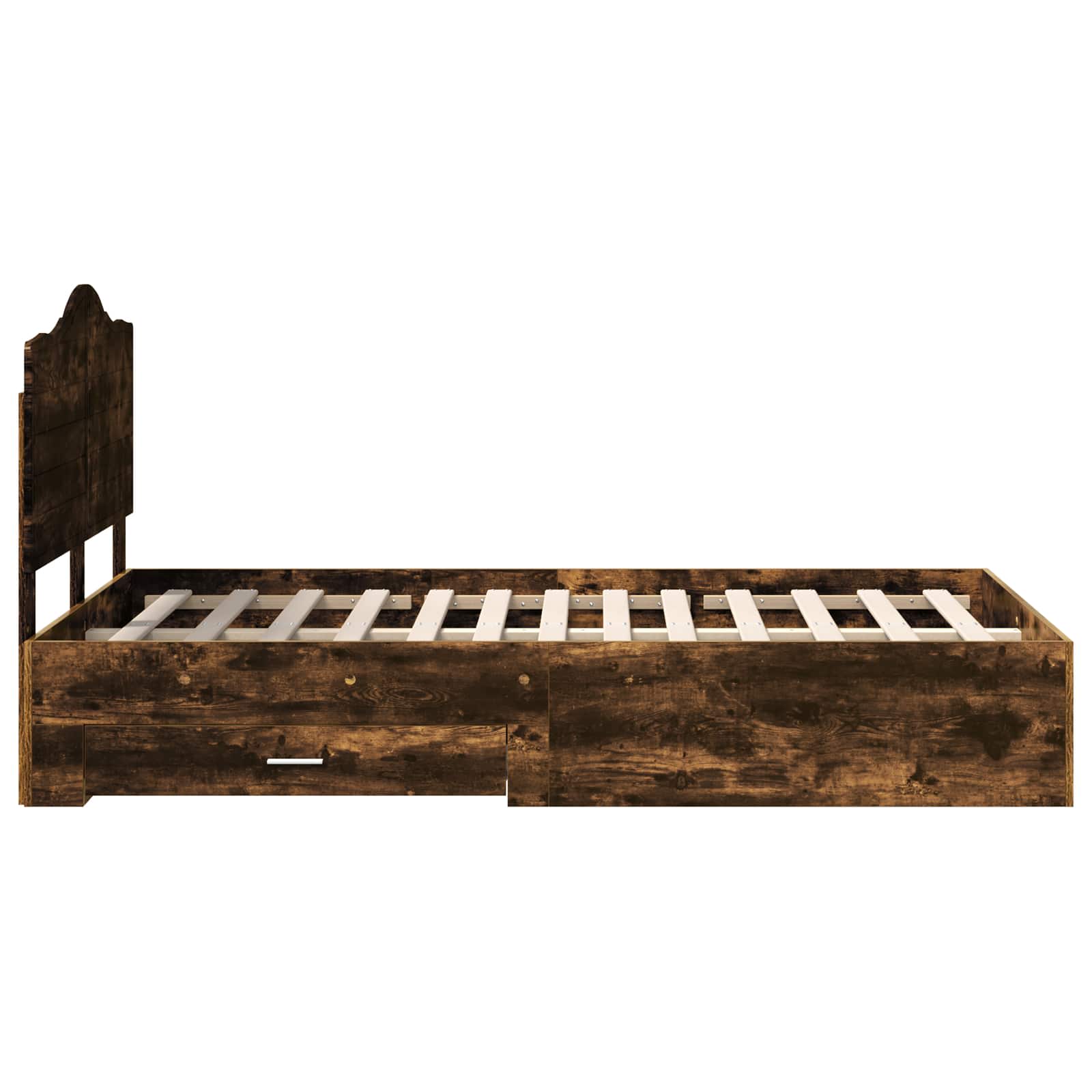 Struttura del letto Rovere fumé 135 x 190 cm Legno multistrato | homemem39