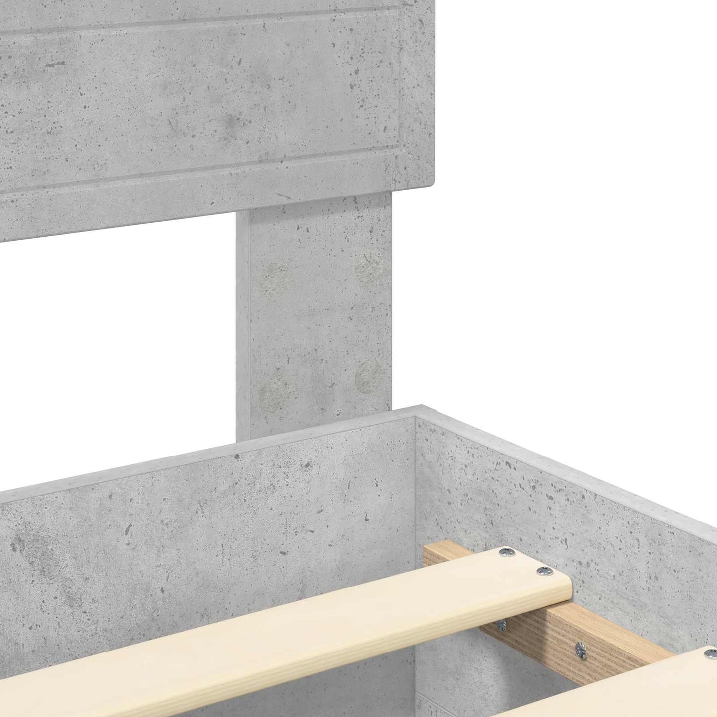 Struttura del letto con testiera Grigio cemento 120 x 200 cm | homemem39
