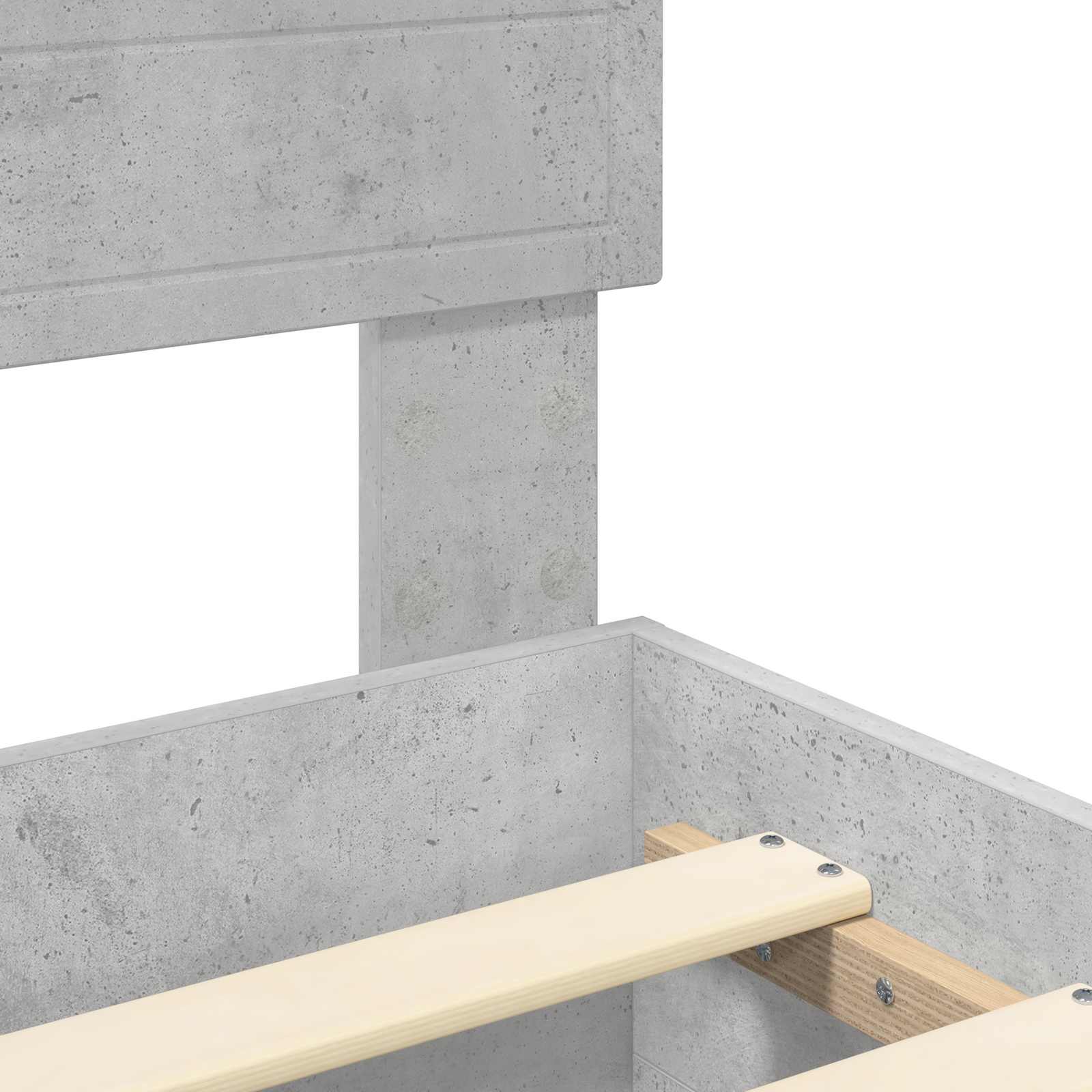 Struttura del letto con testiera Grigio cemento 120 x 200 cm | homemem39