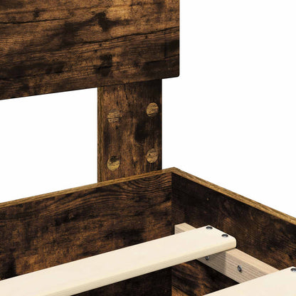 Struttura del letto Rovere fumé 120 x 200 cm Legno multistrato | homemem39