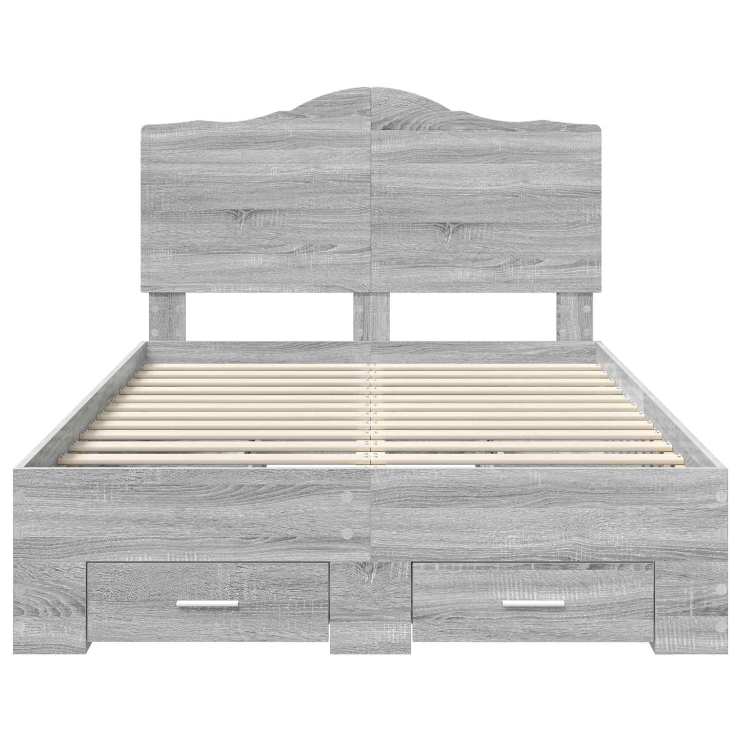 Struttura del letto con testiera Grigio Sonoma 120 x 200 cm | homemem39