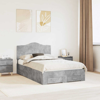 Struttura del letto con testiera Grigio cemento 120 x 190 cm | homemem39