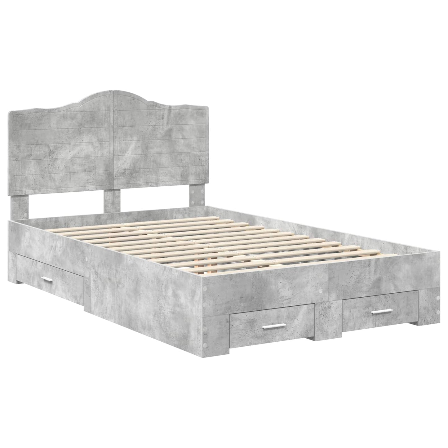 Struttura del letto con testiera Grigio cemento 120 x 190 cm | homemem39