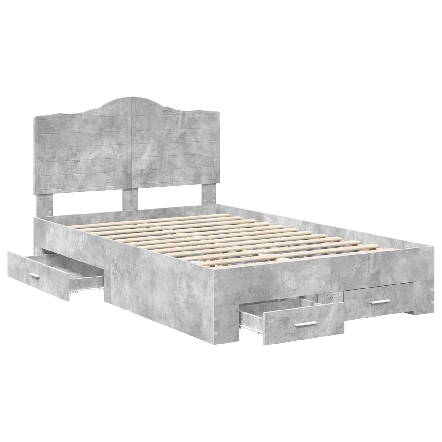 Struttura del letto con testiera Grigio cemento 120 x 190 cm | homemem39