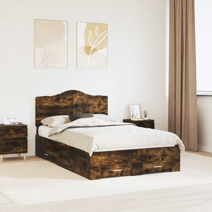 Struttura del letto Rovere fumé 120 x 190 cm Legno multistrato | homemem39