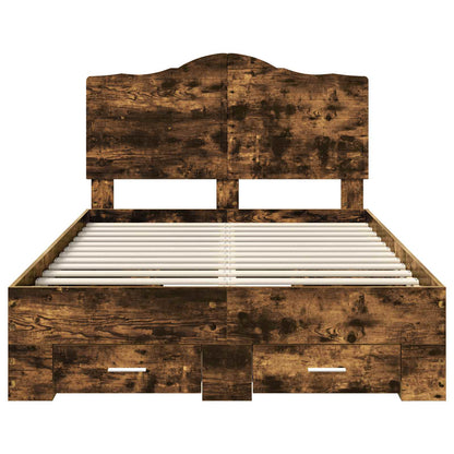 Struttura del letto Rovere fumé 120 x 190 cm Legno multistrato | homemem39