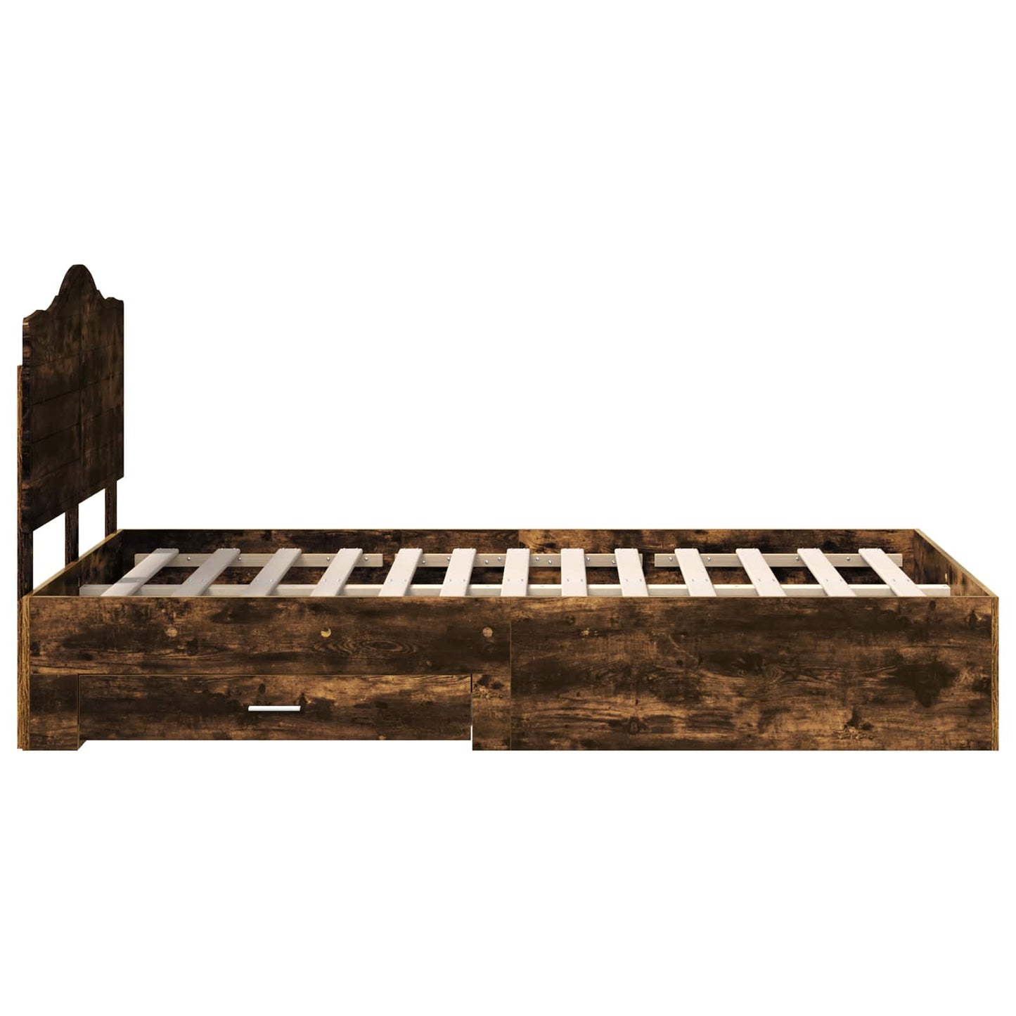 Struttura del letto Rovere fumé 120 x 190 cm Legno multistrato | homemem39