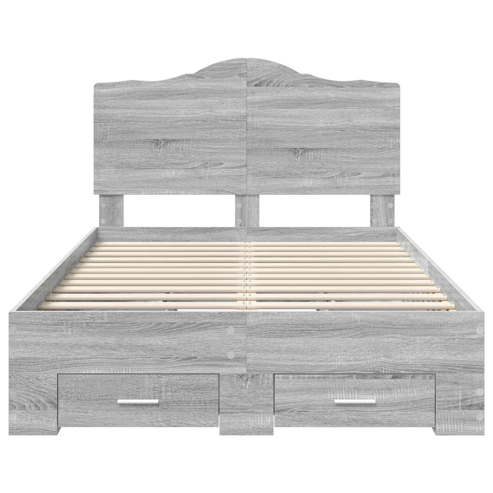 Struttura del letto con testiera Grigio Sonoma 120 x 190 cm | homemem39