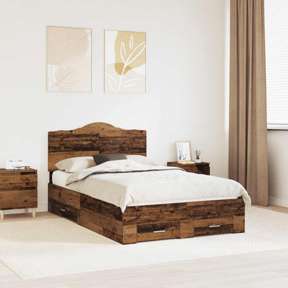 Struttura del letto con testiera Legno vecchio 120 x 190 cm | homemem39