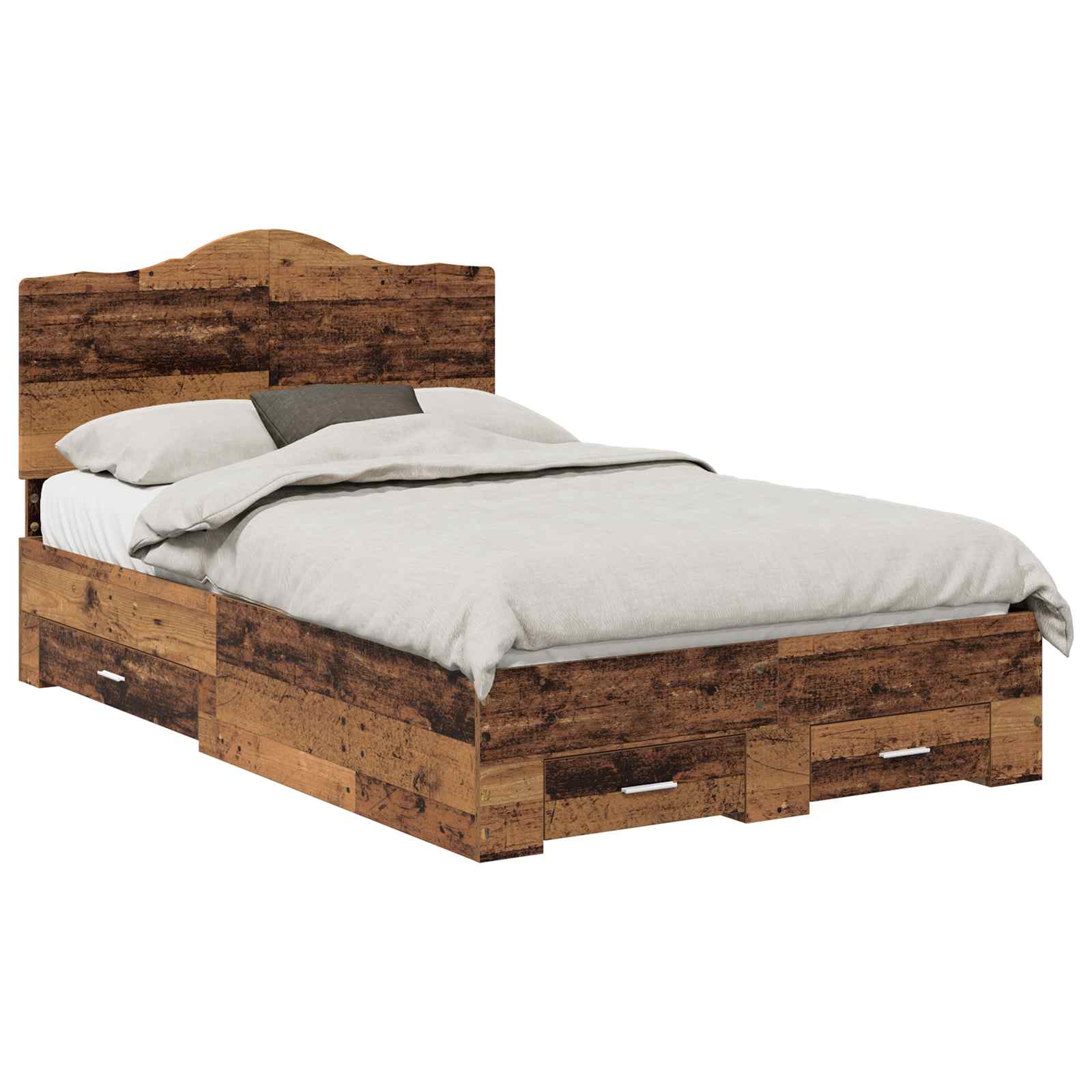 Struttura del letto con testiera Legno vecchio 120 x 190 cm | homemem39