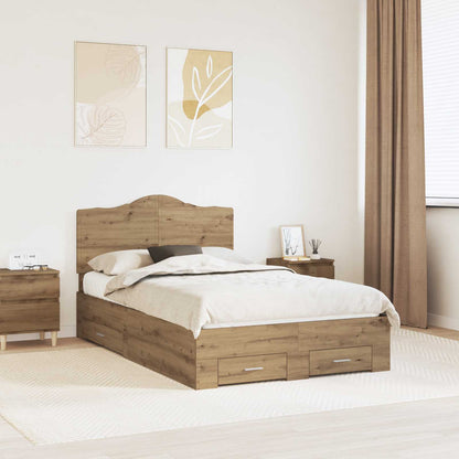 Struttura del letto Rovere artigianale 120 x 190 cm | homemem39