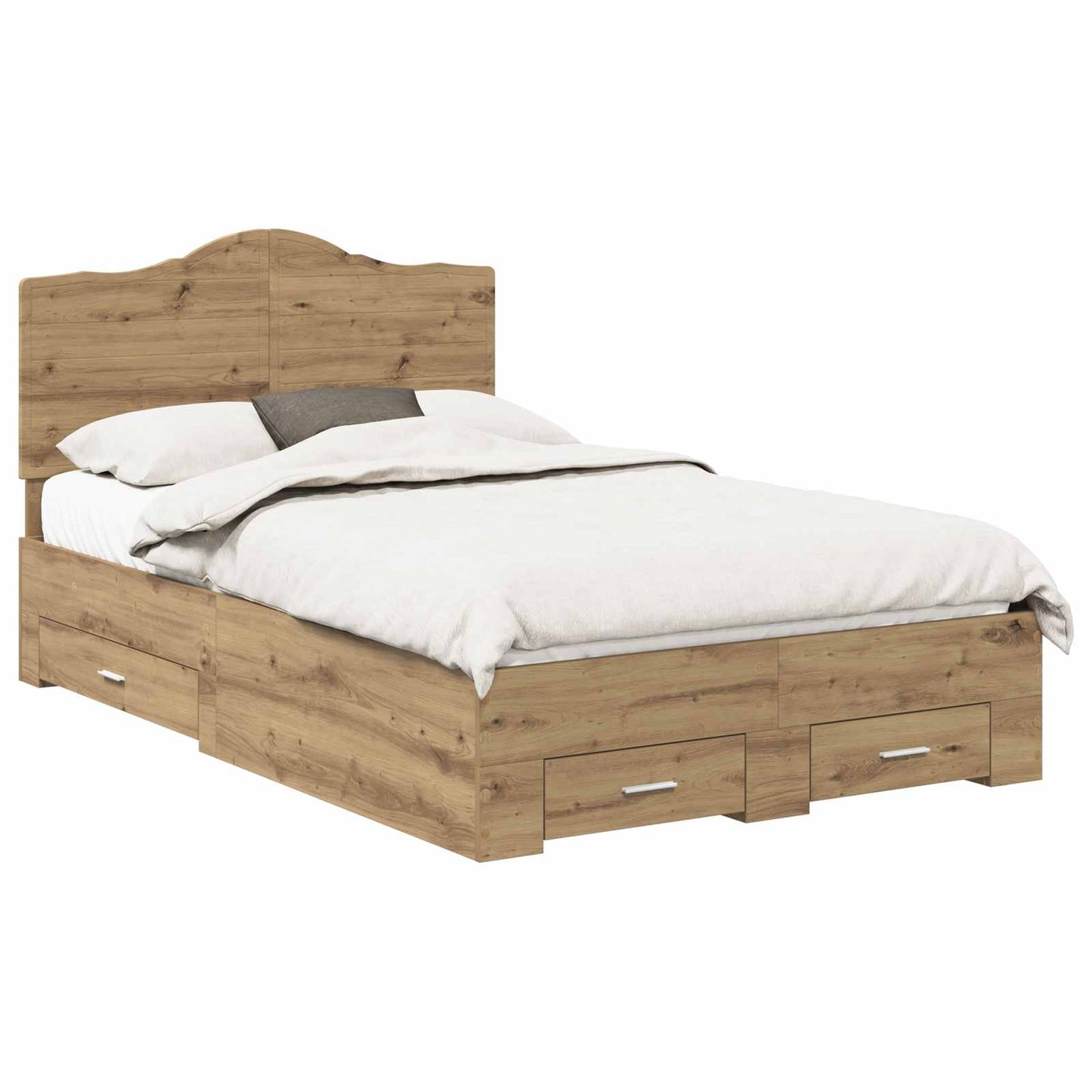 Struttura del letto Rovere artigianale 120 x 190 cm | homemem39