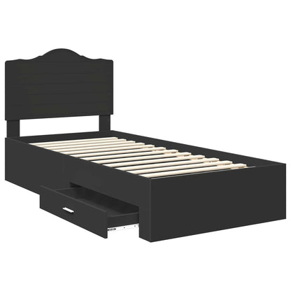 Struttura del letto Nero 100 x 200 cm Legno multistrato | homemem39