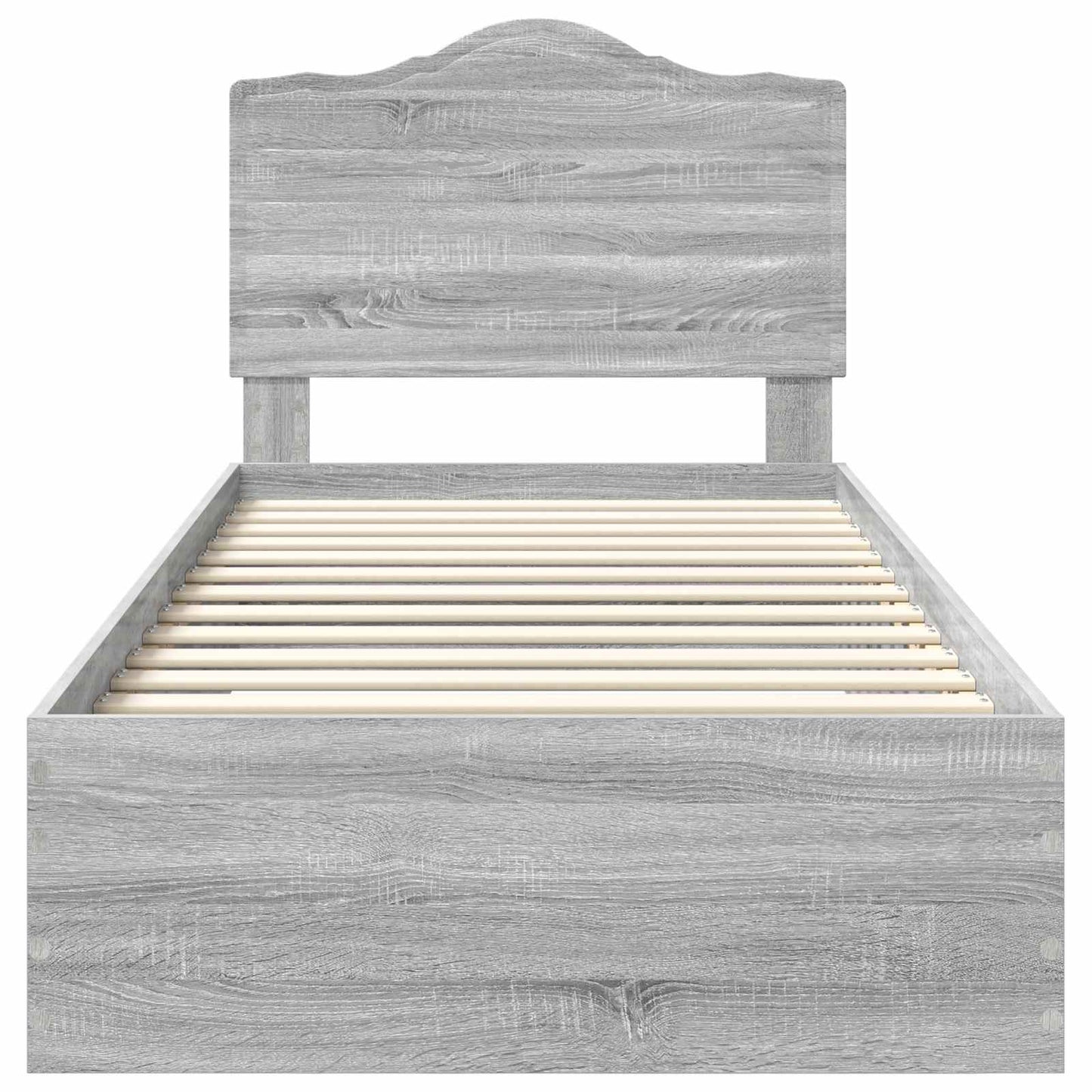 Struttura del letto con testiera Grigio Sonoma 100 x 200 cm | homemem39